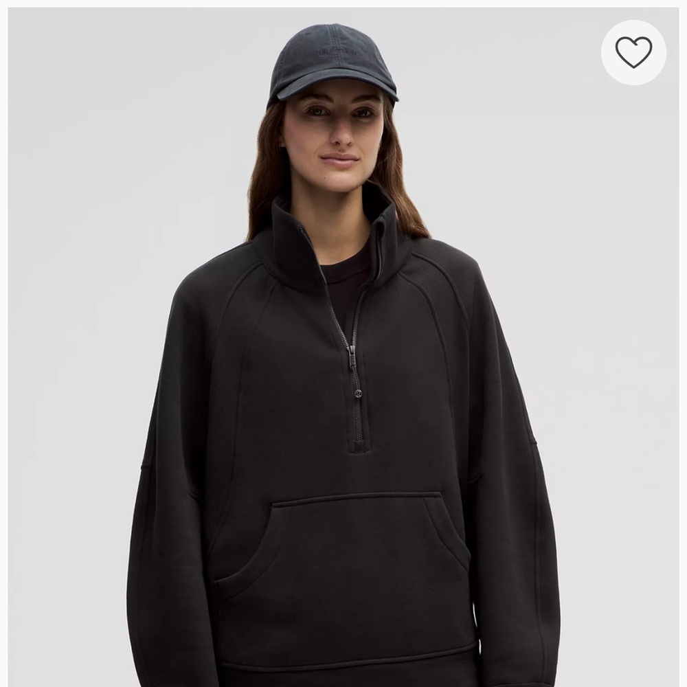 Scuba oversized Half-Zip Sweater funnel neck long